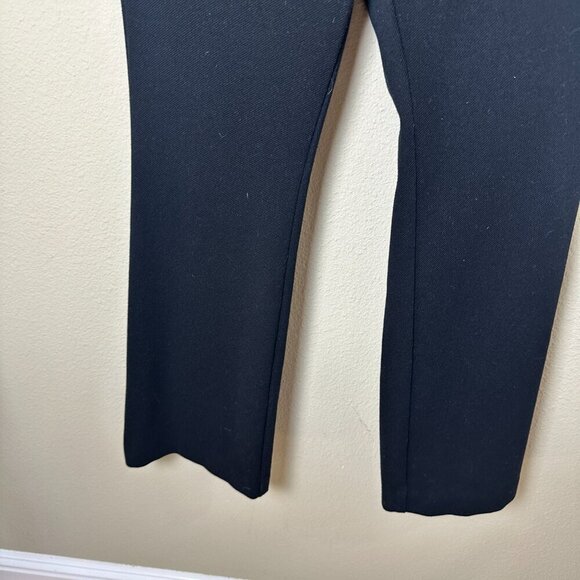 ANTHROPOLOGIE The Essential Trouser Flare Leg Size 8 Black - Picture 5 of 13